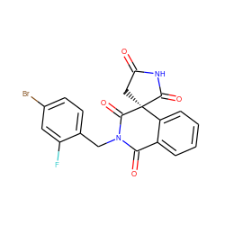 O=C1C[C@@]2(C(=O)N1)C(=O)N(Cc1ccc(Br)cc1F)C(=O)c1ccccc12 ZINC000001492559