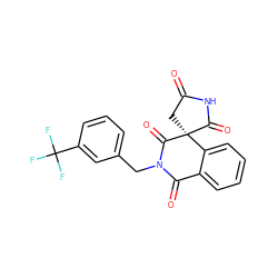 O=C1C[C@@]2(C(=O)N1)C(=O)N(Cc1cccc(C(F)(F)F)c1)C(=O)c1ccccc12 ZINC000013737602