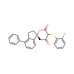 O=C1C[C@@]2(CCc3c(-c4ccccc4)cccc32)OC(=O)C1Sc1ccccc1Cl ZINC000299825248