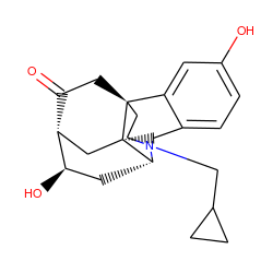 O=C1C[C@@]23CCN(CC4CC4)[C@@H]4C[C@@H](O)[C@H]1C[C@]42Cc1ccc(O)cc13 ZINC000207623009