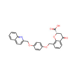 O=C1C[C@@H](C(=O)O)Oc2c(COc3ccc(OCc4ccc5ccccc5n4)cc3)cccc21 ZINC000029417292