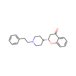 O=C1C[C@@H](C2CCN(CCc3ccccc3)CC2)Oc2ccccc21 ZINC000045259178