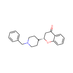 O=C1C[C@@H](C2CCN(Cc3ccccc3)CC2)Oc2ccccc21 ZINC000045260585