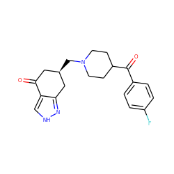 O=C1C[C@@H](CN2CCC(C(=O)c3ccc(F)cc3)CC2)Cc2n[nH]cc21 ZINC000028948400
