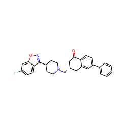 O=C1C[C@@H](CN2CCC(c3noc4cc(F)ccc34)CC2)Cc2cc(-c3ccccc3)ccc21 ZINC000103231777