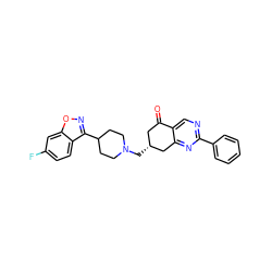 O=C1C[C@@H](CN2CCC(c3noc4cc(F)ccc34)CC2)Cc2nc(-c3ccccc3)ncc21 ZINC000045291246