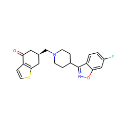 O=C1C[C@@H](CN2CCC(c3noc4cc(F)ccc34)CC2)Cc2sccc21 ZINC000012356225