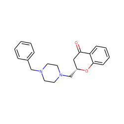 O=C1C[C@@H](CN2CCN(Cc3ccccc3)CC2)Oc2ccccc21 ZINC000022933170