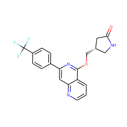 O=C1C[C@@H](COc2nc(-c3ccc(C(F)(F)F)cc3)cc3ncccc23)CN1 ZINC000141838787