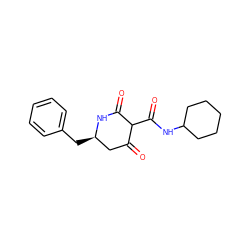 O=C1C[C@@H](Cc2ccccc2)NC(=O)C1C(=O)NC1CCCCC1 ZINC000100076039