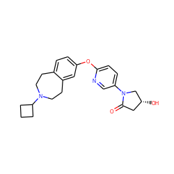 O=C1C[C@@H](O)CN1c1ccc(Oc2ccc3c(c2)CCN(C2CCC2)CC3)nc1 ZINC000038796310