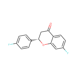 O=C1C[C@@H](c2ccc(F)cc2)Oc2cc(F)ccc21 ZINC000045370063