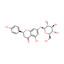 O=C1C[C@@H](c2ccc(O)cc2)Oc2cc(O[C@@H]3O[C@H](CO)[C@@H](O)[C@H](O)[C@H]3O)cc(O)c21 ZINC000004097895