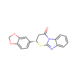 O=C1C[C@@H](c2ccc3c(c2)OCO3)Sc2nc3ccccc3n21 ZINC000000167046