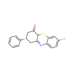 O=C1C[C@@H](c2ccccc2)CC2=Nc3ccc(Cl)cc3SC12 ZINC000100796334