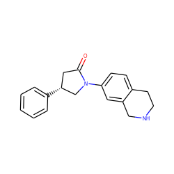 O=C1C[C@@H](c2ccccc2)CN1c1ccc2c(c1)CNCC2 ZINC000169347284