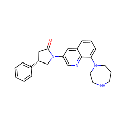 O=C1C[C@@H](c2ccccc2)CN1c1cnc2c(N3CCCNCC3)cccc2c1 ZINC000169347305