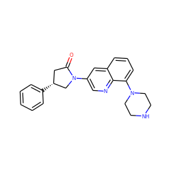 O=C1C[C@@H](c2ccccc2)CN1c1cnc2c(N3CCNCC3)cccc2c1 ZINC000169347297