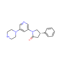 O=C1C[C@@H](c2ccccc2)CN1c1cncc(N2CCNCC2)c1 ZINC000169347293