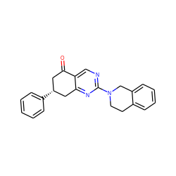 O=C1C[C@@H](c2ccccc2)Cc2nc(N3CCc4ccccc4C3)ncc21 ZINC000002404018