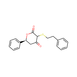 O=C1C[C@@H](c2ccccc2)OC(=O)C1SCCc1ccccc1 ZINC000006579532