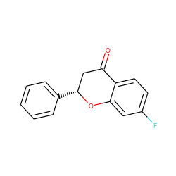 O=C1C[C@@H](c2ccccc2)Oc2cc(F)ccc21 ZINC000033814408