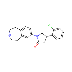 O=C1C[C@@H](c2ccccc2Cl)CN1c1ccc2c(c1)CCNCC2 ZINC000169347277