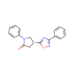 O=C1C[C@@H](c2nc(-c3ccccc3)no2)CN1c1ccccc1 ZINC000006701379