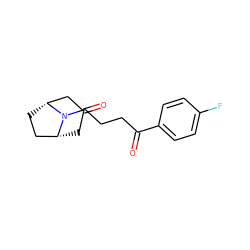 O=C1C[C@@H]2CC[C@H](C1)N2CCCC(=O)c1ccc(F)cc1 ZINC000029252424