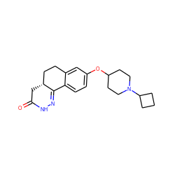 O=C1C[C@@H]2CCc3cc(OC4CCN(C5CCC5)CC4)ccc3C2=NN1 ZINC000084670691