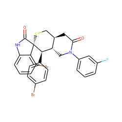 O=C1C[C@@H]2CS[C@]3(C(=O)Nc4cccc(Br)c43)[C@H](c3ccc(Br)cc3)[C@H]2CN1c1cccc(F)c1 ZINC001772598432