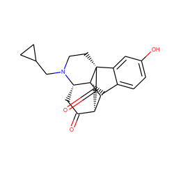 O=C1C[C@@H]2N(CC3CC3)CC[C@]34CC(=O)[C@H]1C[C@@]23Cc1ccc(O)cc14 ZINC000195383794