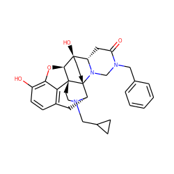 O=C1C[C@@H]2N(CN1Cc1ccccc1)[C@@]13CC[C@]2(O)[C@@H]2Oc4c(O)ccc5c4[C@]21CCN(CC1CC1)[C@H]3C5 ZINC000299829677