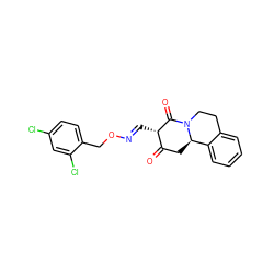 O=C1C[C@@H]2c3ccccc3CCN2C(=O)[C@H]1/C=N/OCc1ccc(Cl)cc1Cl ZINC000012961069