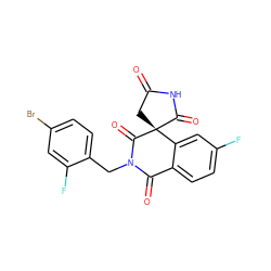 O=C1C[C@]2(C(=O)N1)C(=O)N(Cc1ccc(Br)cc1F)C(=O)c1ccc(F)cc12 ZINC000001492564