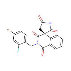 O=C1C[C@]2(C(=O)N1)C(=O)N(Cc1ccc(Br)cc1F)C(=O)c1ccccc12 ZINC000001492576