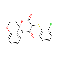 O=C1C[C@]2(CCOc3ccccc32)OC(=O)C1Sc1ccccc1Cl ZINC000299822934