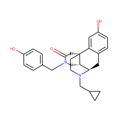 O=C1C[C@]23CCN(CC4CC4)[C@H](Cc4ccc(O)cc42)[C@@H]3CN1Cc1ccc(O)cc1 ZINC000169711845