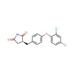 O=C1C[C@H](Cc2ccc(Oc3ccc(Cl)cc3Cl)cc2)C(=O)N1 ZINC000045337126