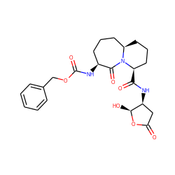 O=C1C[C@H](NC(=O)[C@@H]2CCC[C@@H]3CCC[C@H](NC(=O)OCc4ccccc4)C(=O)N32)[C@H](O)O1 ZINC000026657209