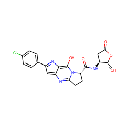 O=C1C[C@H](NC(=O)[C@@H]2CCc3nc4cc(-c5ccc(Cl)cc5)nc-4c(O)n32)[C@@H](O)O1 ZINC000101030977