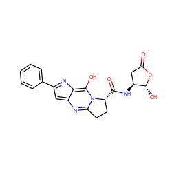 O=C1C[C@H](NC(=O)[C@@H]2CCc3nc4cc(-c5ccccc5)nc-4c(O)n32)[C@@H](O)O1 ZINC000101047810