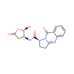 O=C1C[C@H](NC(=O)[C@@H]2CCc3nc4ccccc4c(=O)n32)[C@H](O)O1 ZINC000028528646