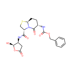 O=C1C[C@H](NC(=O)[C@@H]2CS[C@H]3CC[C@H](NC(=O)OCc4ccccc4)C(=O)N32)[C@H](O)O1 ZINC000026659501