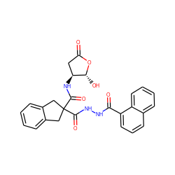 O=C1C[C@H](NC(=O)C2(C(=O)NNC(=O)c3cccc4ccccc34)Cc3ccccc3C2)[C@@H](O)O1 ZINC000036092967