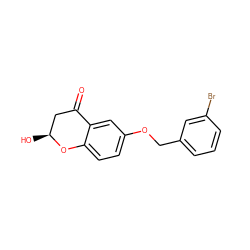 O=C1C[C@H](O)Oc2ccc(OCc3cccc(Br)c3)cc21 ZINC000084668980