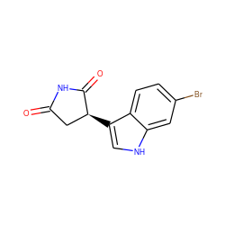 O=C1C[C@H](c2c[nH]c3cc(Br)ccc23)C(=O)N1 ZINC000035856595