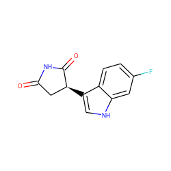 O=C1C[C@H](c2c[nH]c3cc(F)ccc23)C(=O)N1 ZINC000527401460