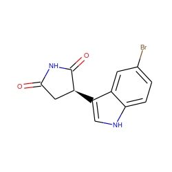 O=C1C[C@H](c2c[nH]c3ccc(Br)cc23)C(=O)N1 ZINC000034530253