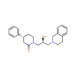 O=C1C[C@H](c2ccccc2)CCN1C[C@@H](O)CN1CCc2ccccc2C1 ZINC000224303475